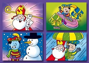 Kleine kaarten: Sinterklaas en Piet