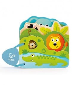 # Wooden baby book Wild animals