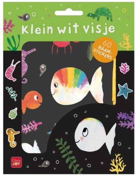 Klein wit visje raamstickers, 60 stuks