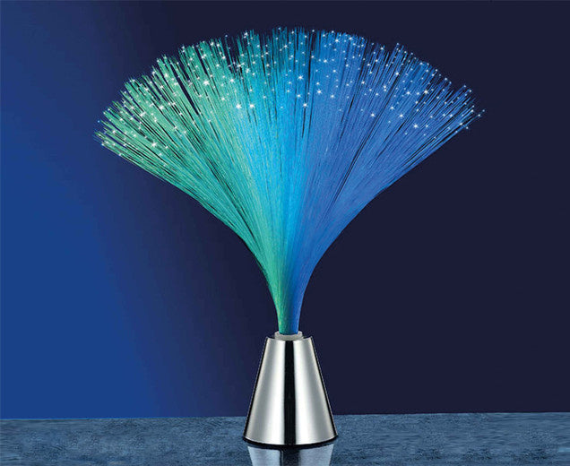 Fiber optic vase lamp