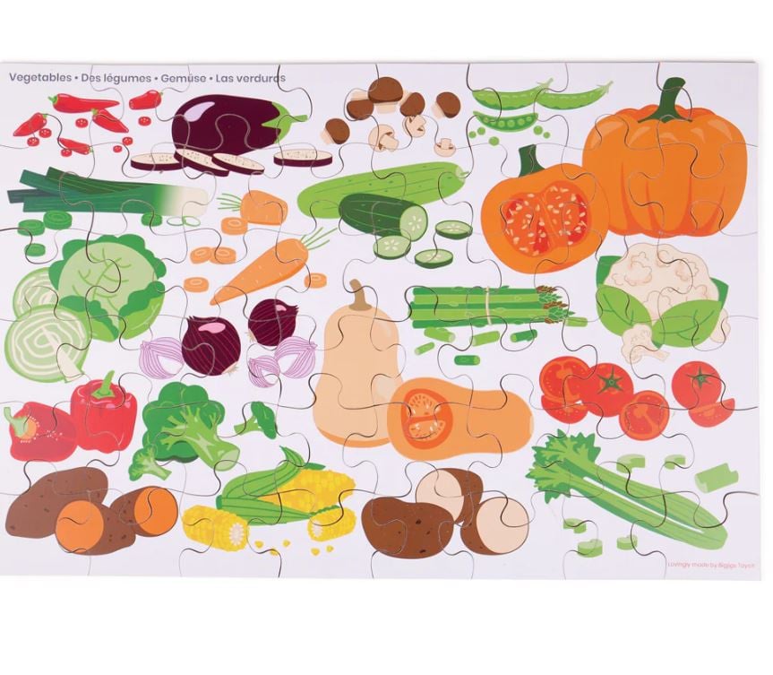 Vegetable floor puzzle, 48 pieces
