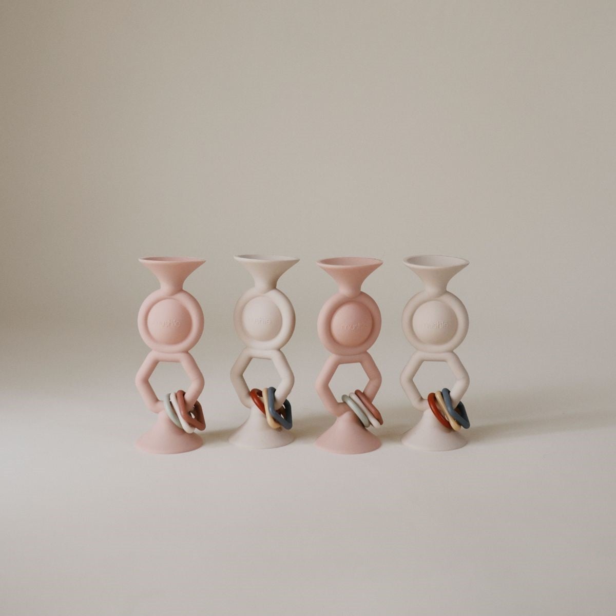 Mushie Activity Toy with Suction Cup Hexapop - Blush