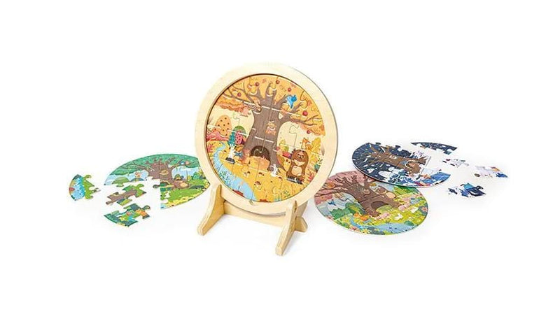Wooden layered puzzle 4 seasons