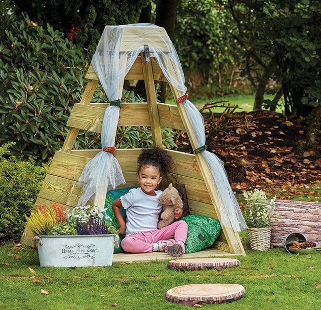 Tipi tent van stevig hout