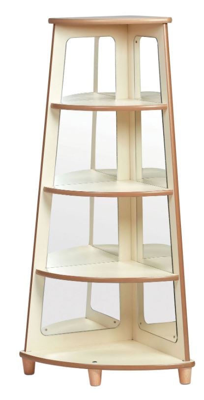Corner cabinet with mirrors