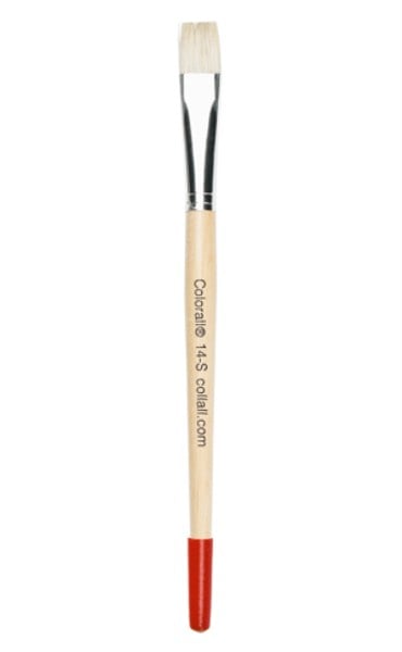 Brushes flat no. 14 handle 20 cm, 12 pieces