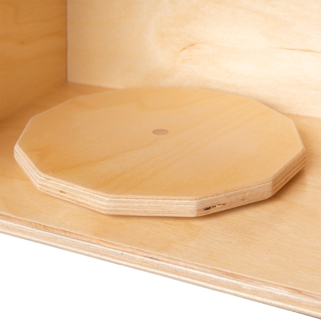 Wooden microwave natural white