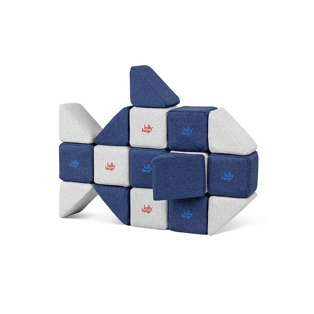 Jolly Heap Mini set, 24 magnetic blocks (2 shapes)