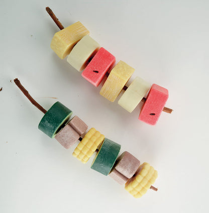 Sensory Play Stones, Kebab Skewering