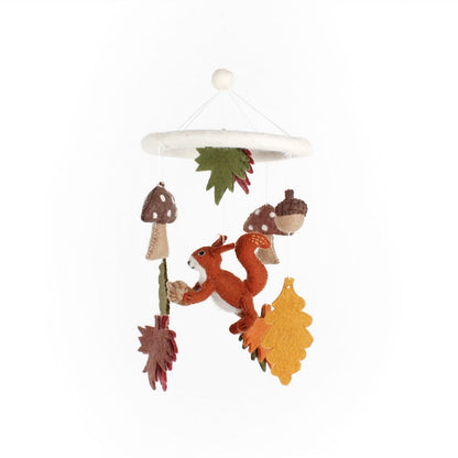 Felt mobile Forest Squirrel Fairtrade