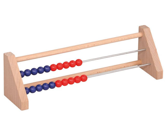 Abacus large, counting to 20, red-blue