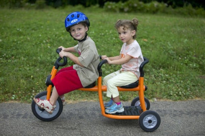 Pilot orange tricycle 2 seats driewieler