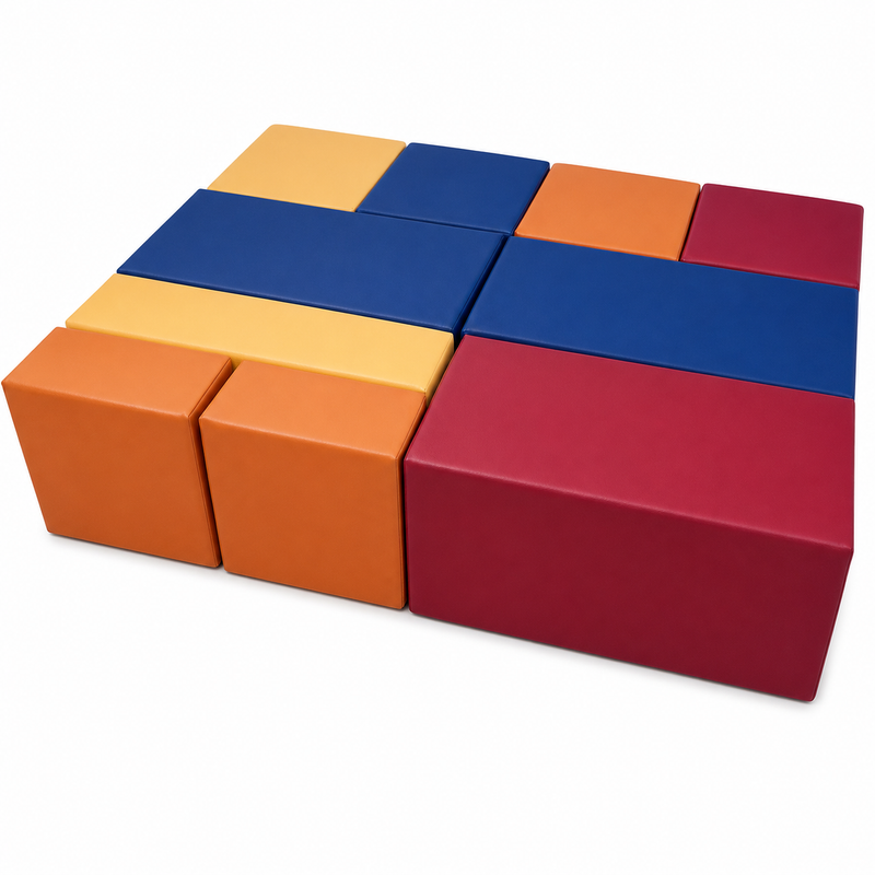 Softplay bouwstenen set D 10-delig, meerdere kleuren mogelijk!