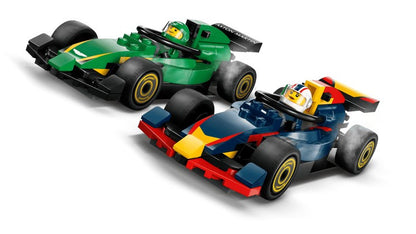# Lego City Formule 1 truck met RB20 en AMR24 Formule 1 auto's, 1086-delig