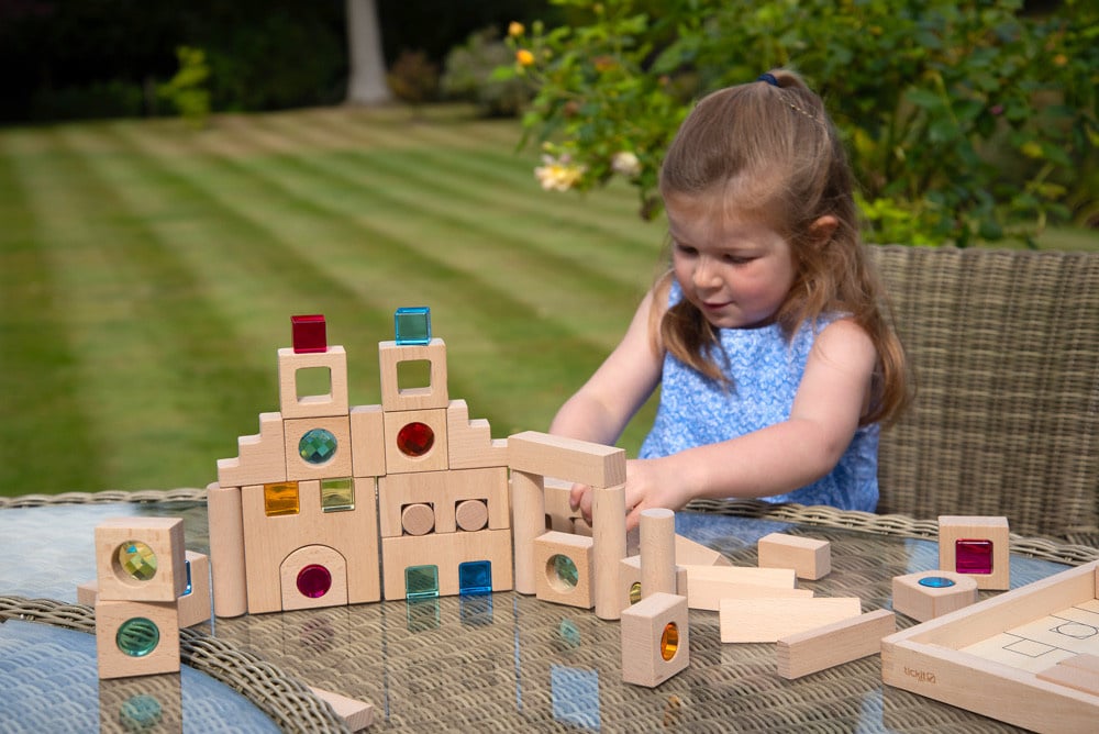Tickit Wooden Gem Blocks, 83 pieces