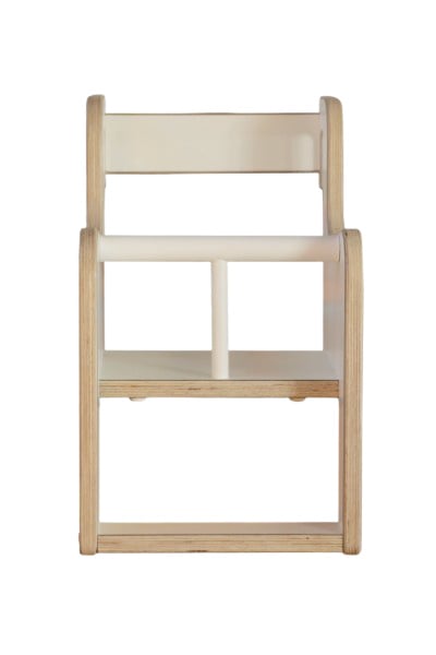 High chair birch/white hpl