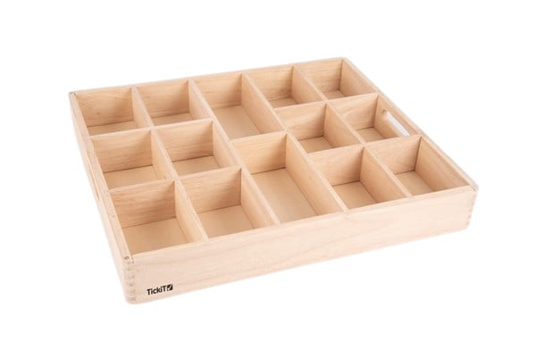Tickit Wooden Sorting Tray Loose Parts 14 Compartments