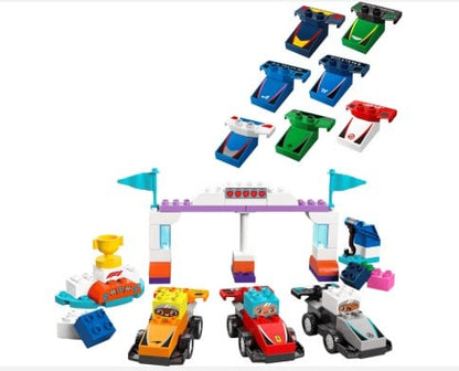 # Lego Duplo Formula 1 team race cars and drivers, 70-piece
