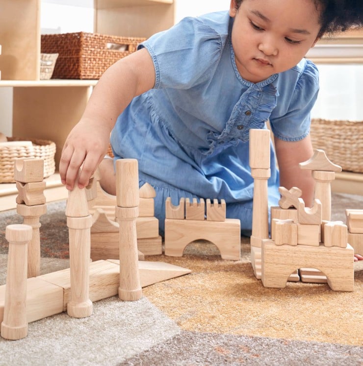 Wooden architectural building blocks