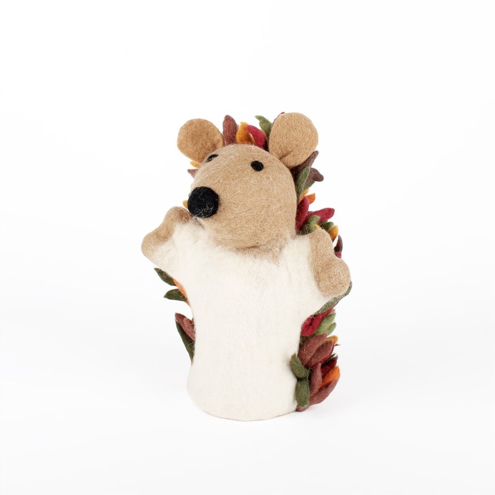 Hand Puppet Hedgehog Earth Tones 3D