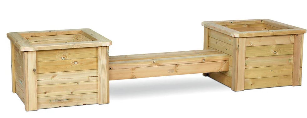 Combination planters and bench
