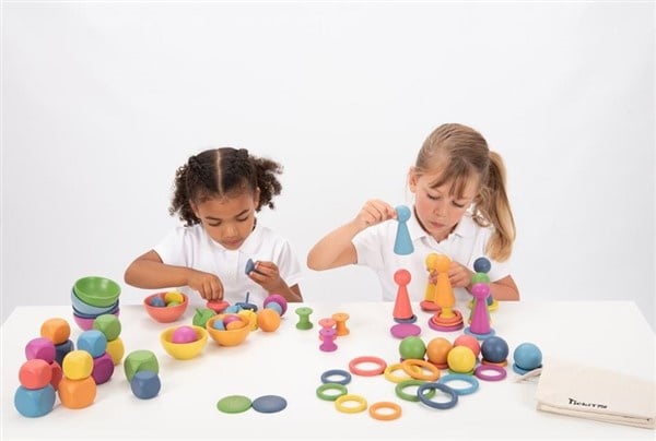 Tickit loose parts rainbow set 84-piece
