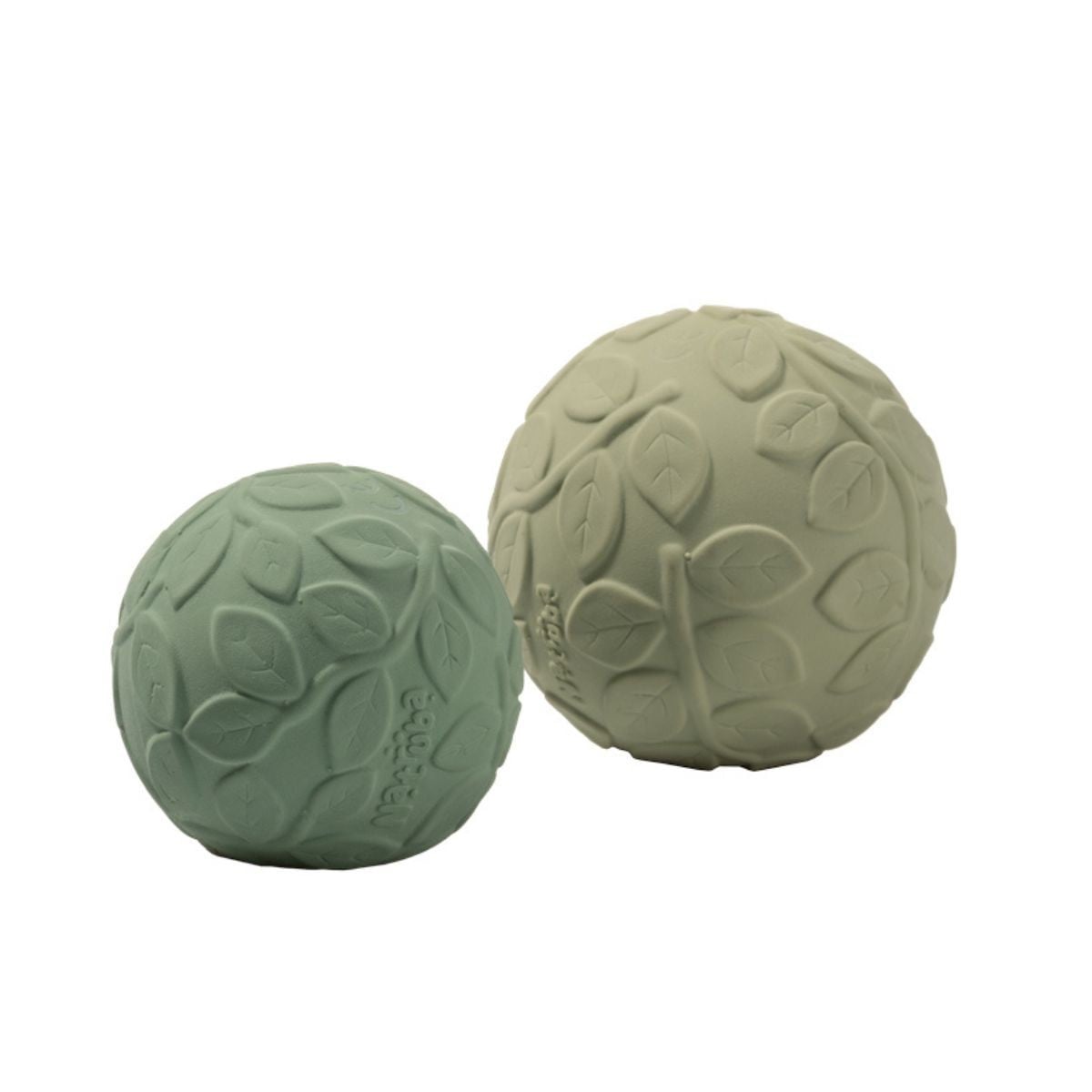 Sensory balls with leaf motif, green