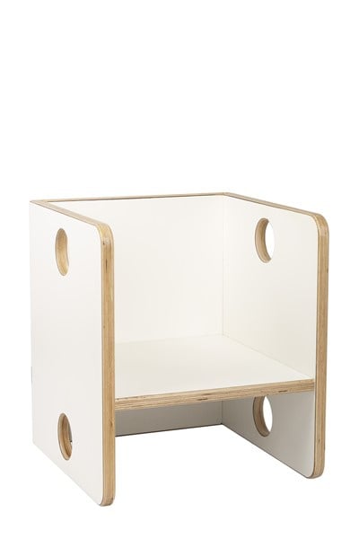 # Toddler set, table with 4 white bucket chairs