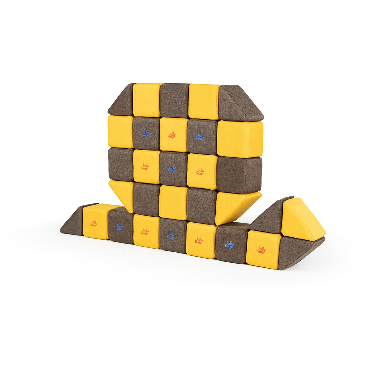 Jolly Heap set Medium, 50 stuks magnetische blokken (2 vormen)