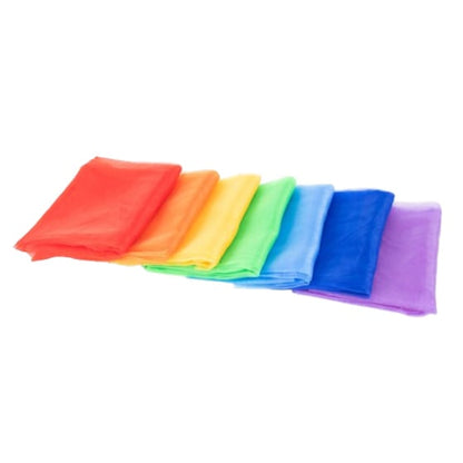 Tickit organza doeken in regenboog kleuren, set van 7