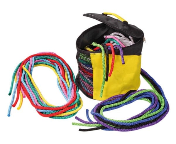 Jump rope set in practical storage bag