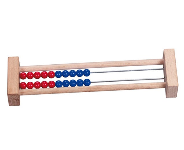 Abacus small, counting up to 20, red-blue