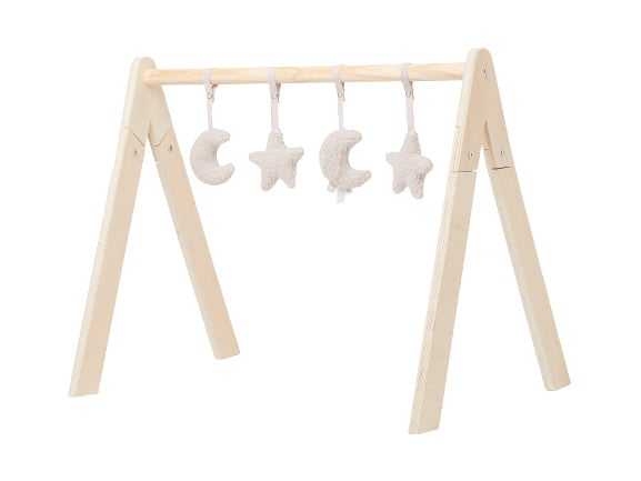 Wooden baby gym Moon nougat