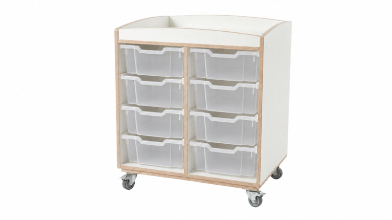 Mobile play table with raised edge and 8 bins, After-School Care 7+