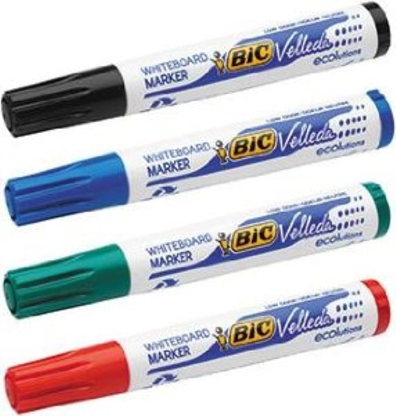 BiC Whiteboardstiften set van 4 kleuren ass.