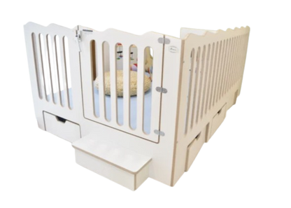 # Raised custom-made ground box with a wavy edge