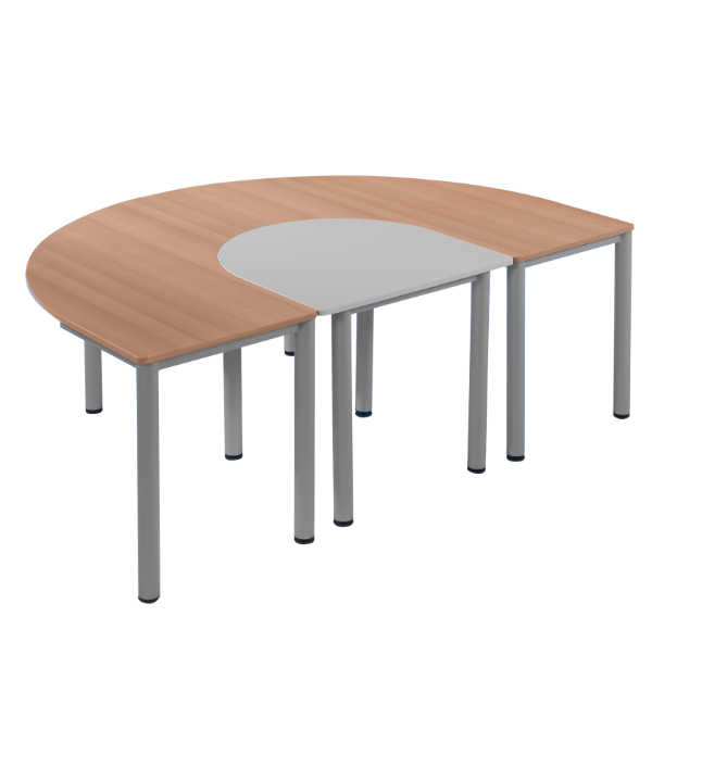 Semi-oval Lipizzaner height-adjustable transition table