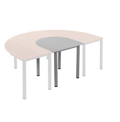Semi-oval Lipizzaner height-adjustable transition table