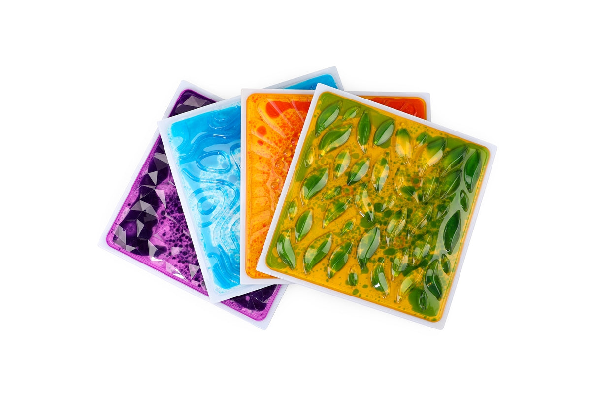 Getextureerde vloertegels, 4 stuks