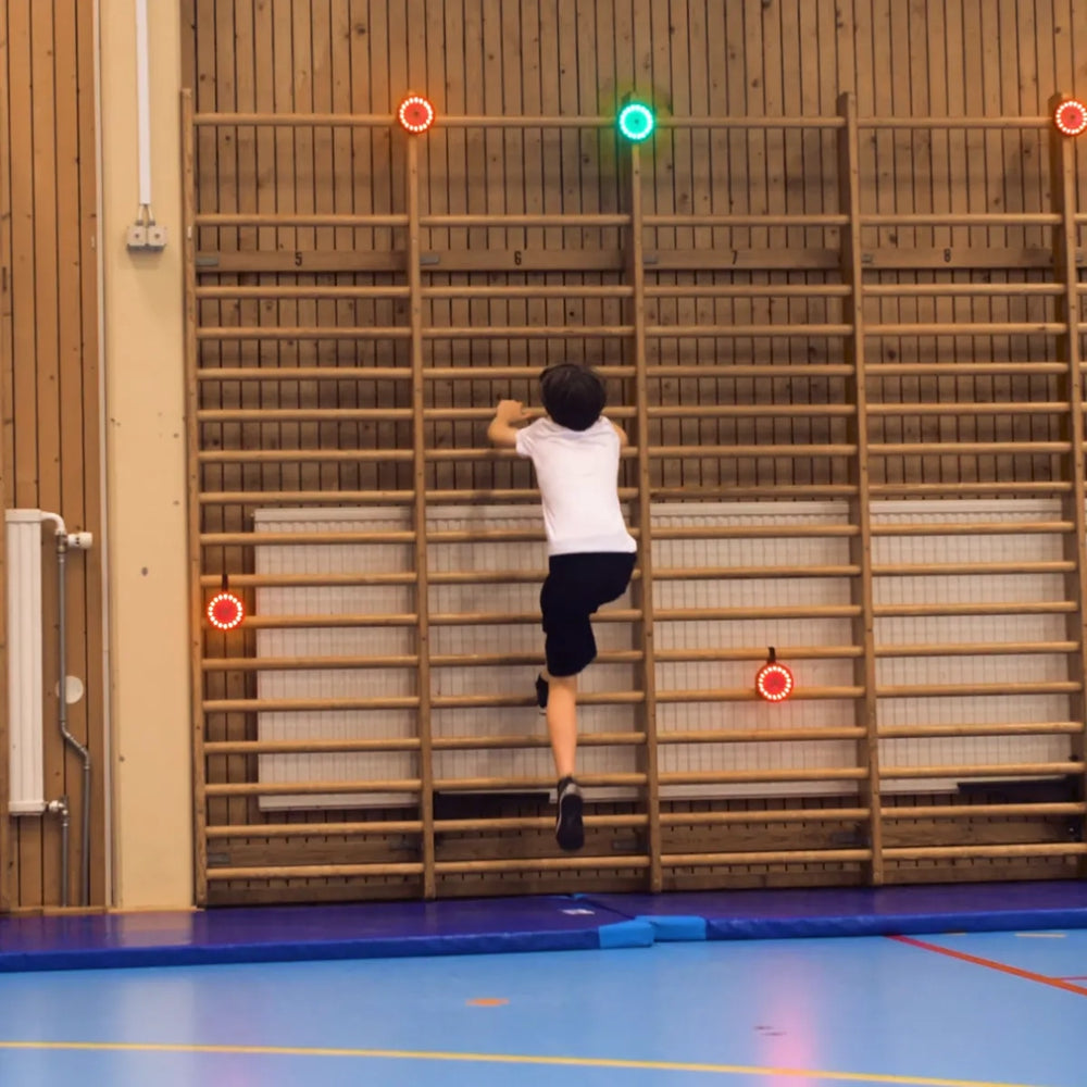 Push Pucks, set van 6 verlichte reactie-pucks
