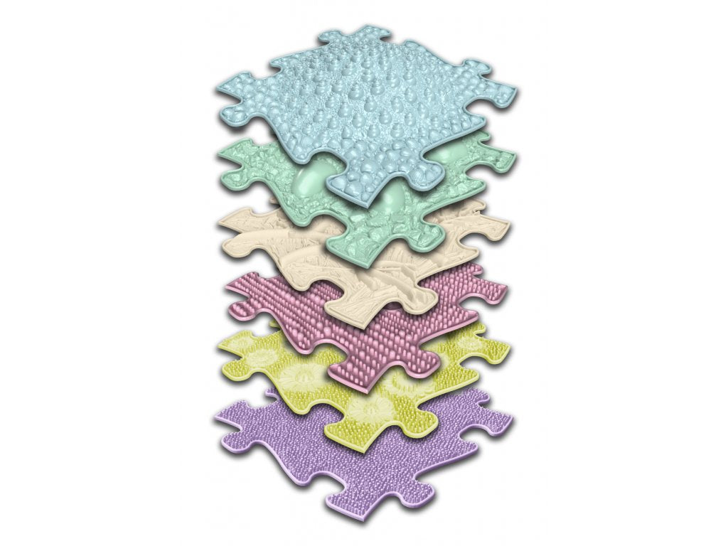 Muffik set Orthopedische sensorische matten, Baby pastel