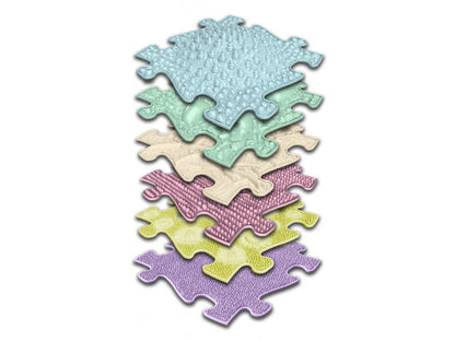 Muffik set Orthopedische sensorische matten, Baby pastel