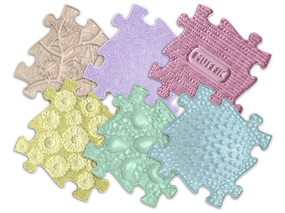 Muffik set Orthopedische sensorische matten, Baby pastel
