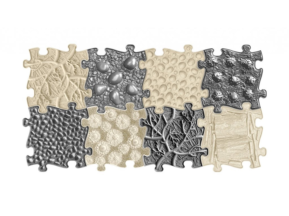 Muffik set Orthopedische sensorische matten, Naturel