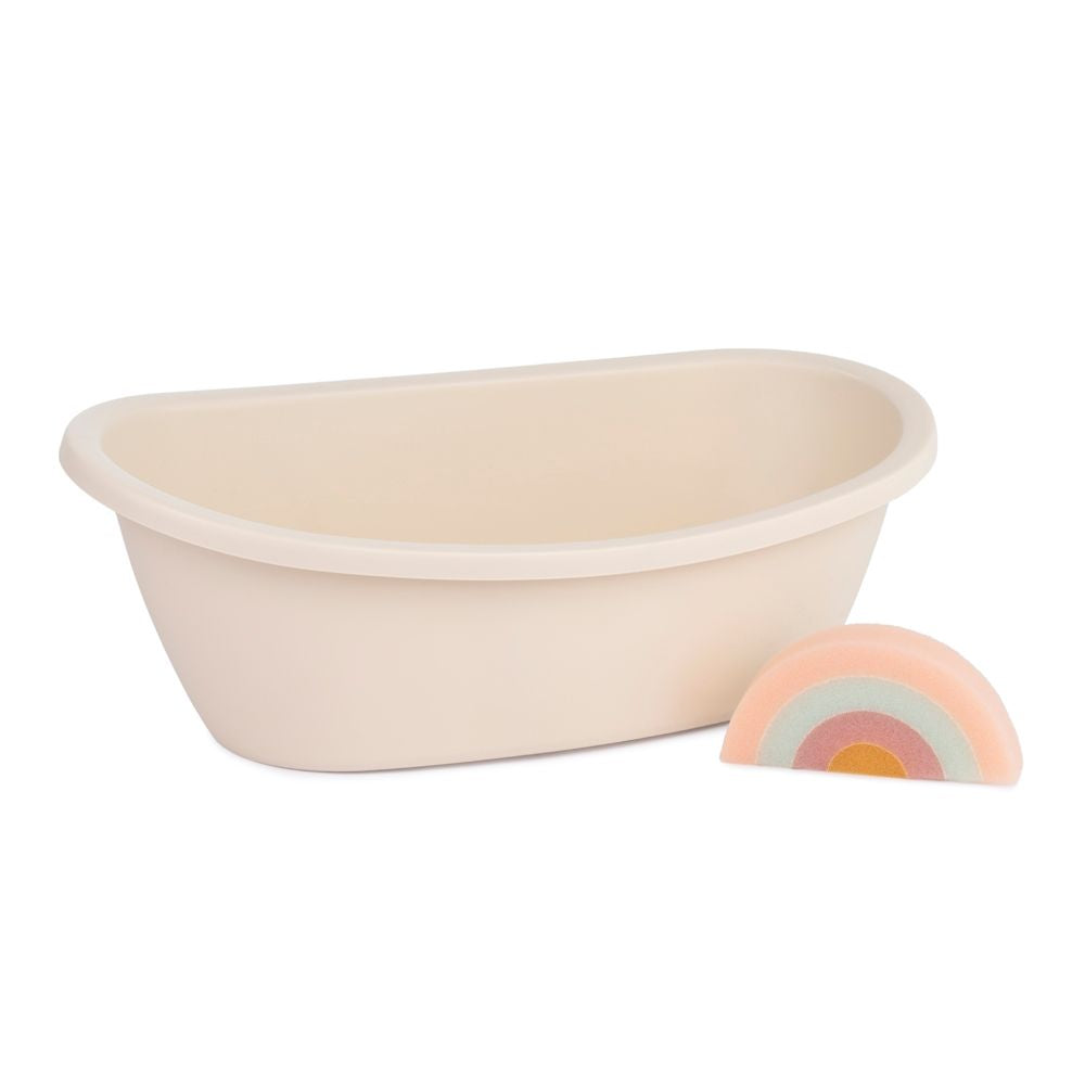 Poppenbad met regenboog spons