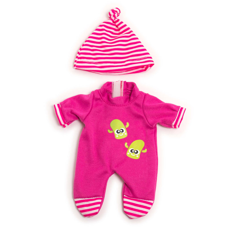 Winterpyjama roze, 21 cm, poppenkleding
