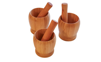 Mortier met stamper, set van 3