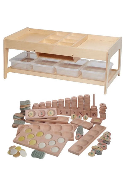 # Discovery table with 4 transparent bins