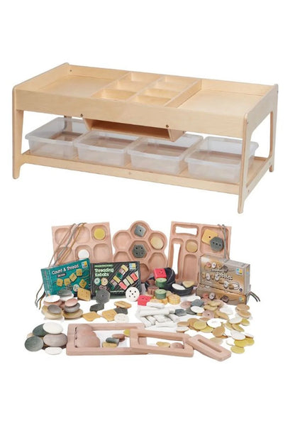 # Discovery table with 4 transparent bins