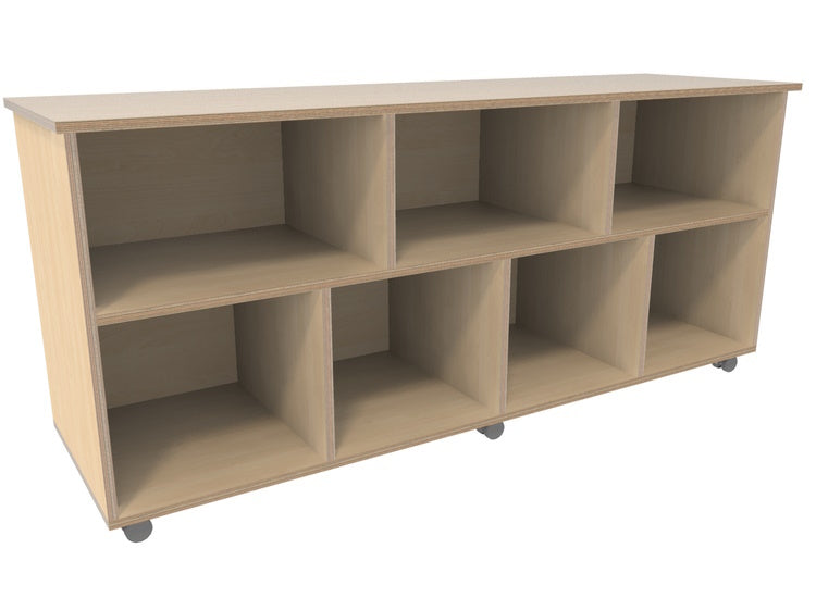 # Verrijdbare open kast met vakken